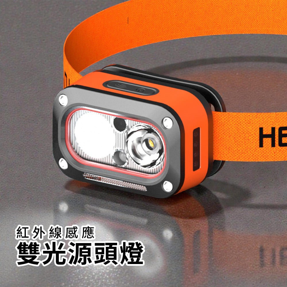 《輕便感應頭燈》5檔燈光  LED燈 掛燈 露營燈 頭燈