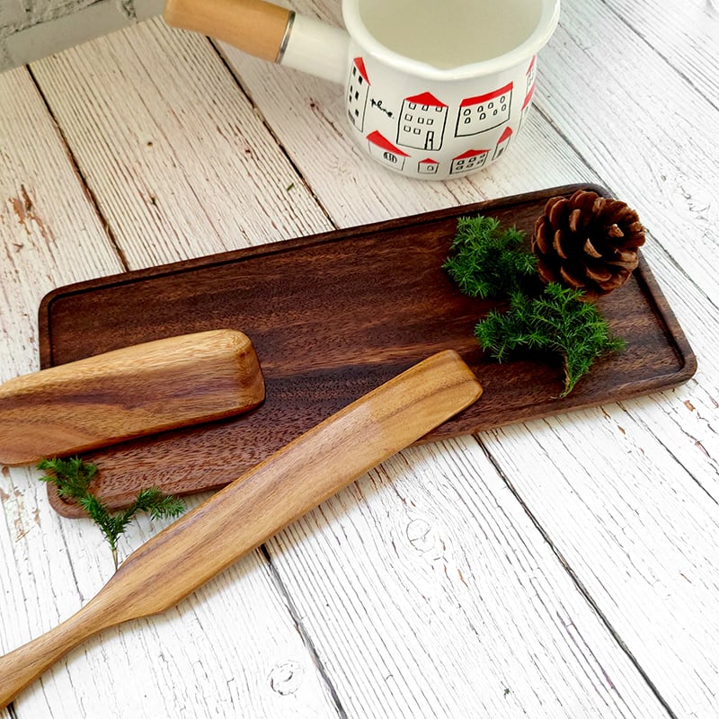 《胡桃木長方形小托盤》