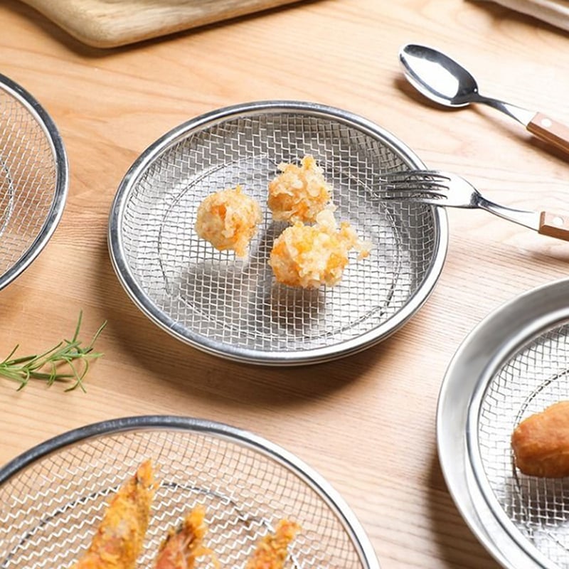 《不鏽鋼濾油瀝水盤》22cm