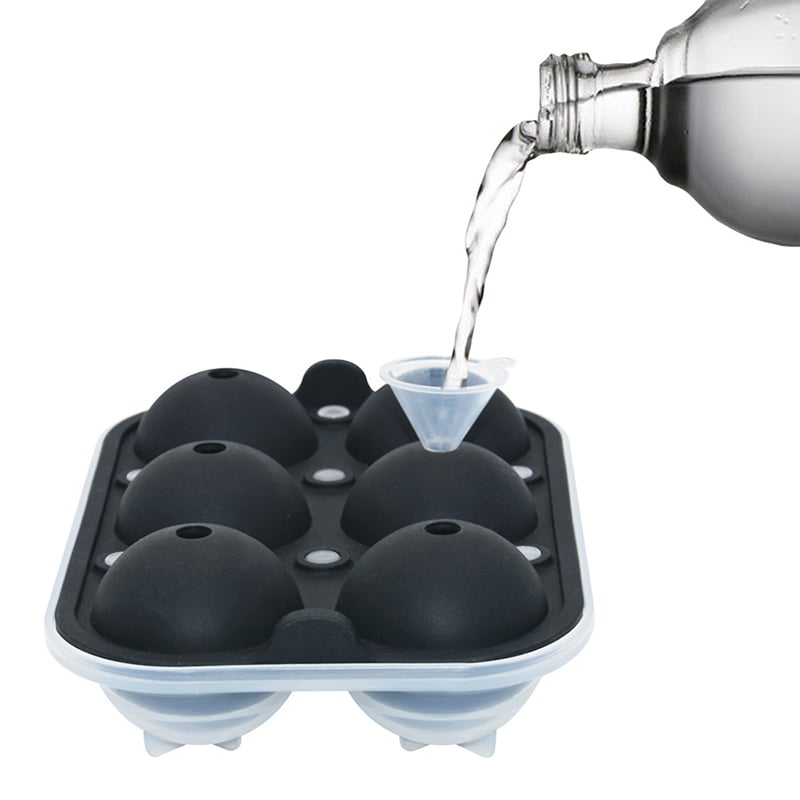 《6格圓球冰塊模具》附小漏斗