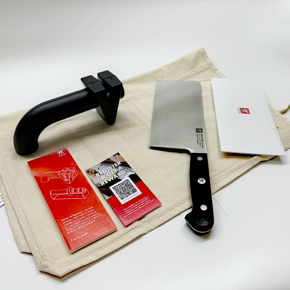 《德國雙人牌 / 中式廚刀&TWIN SHARP磨刀器兩件組》ZWILLING/36130-001-0【平行輸入】