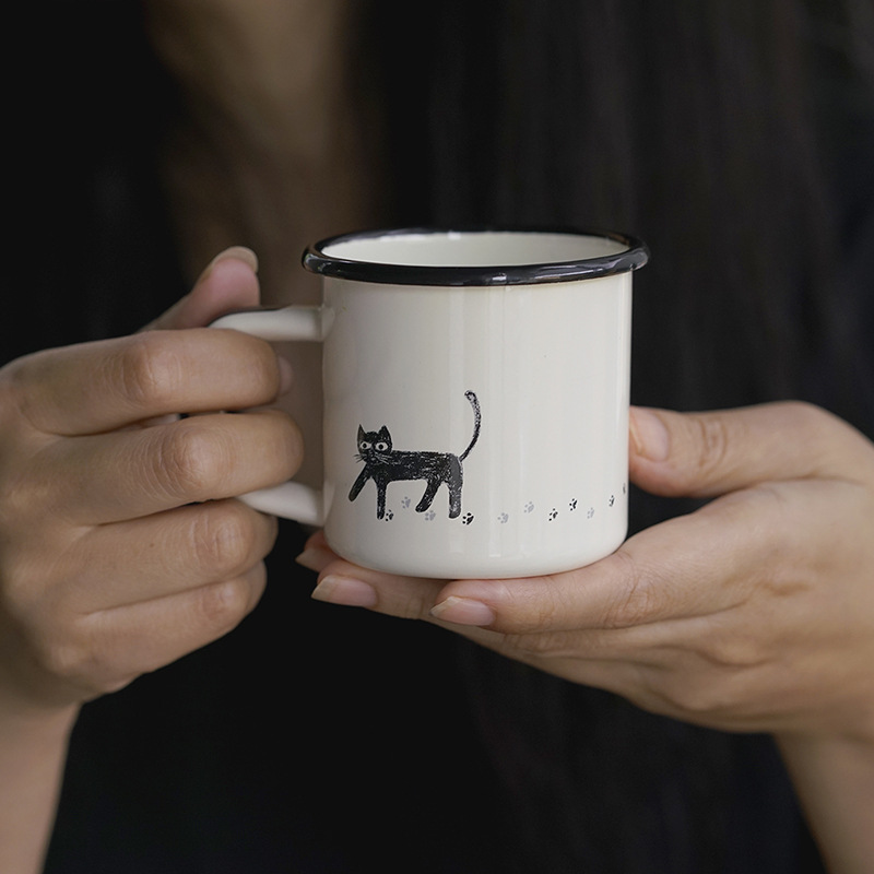 《可愛貓咪 - 琺瑯杯》200ml