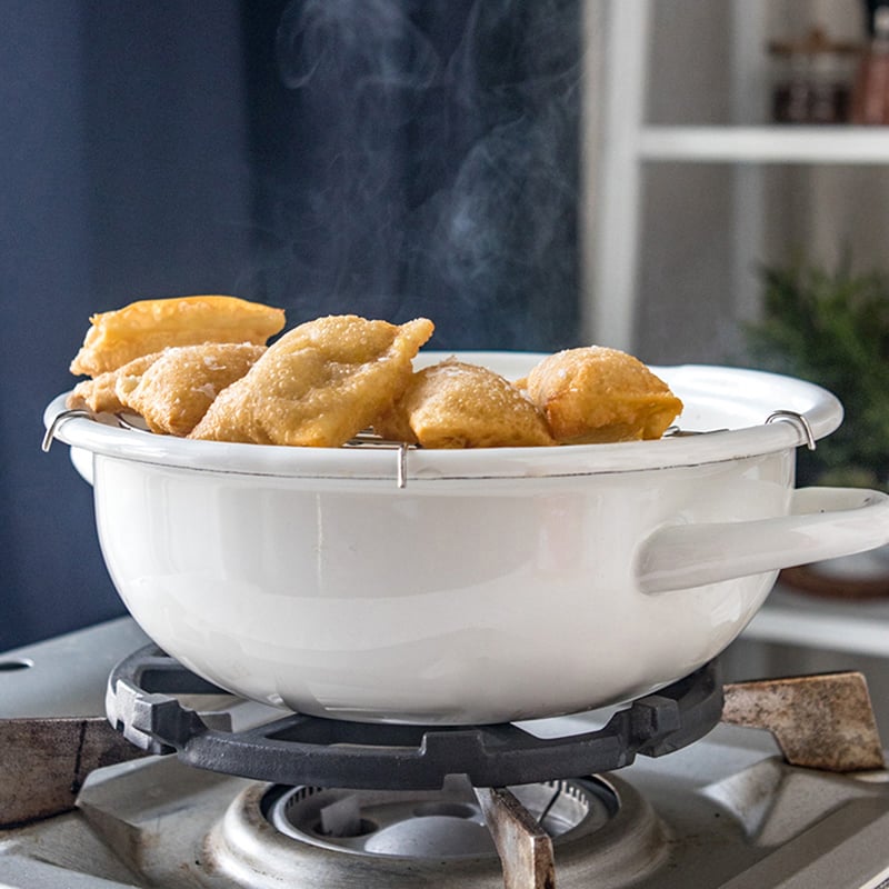 《日式加厚琺瑯油炸鍋》21cm/2L