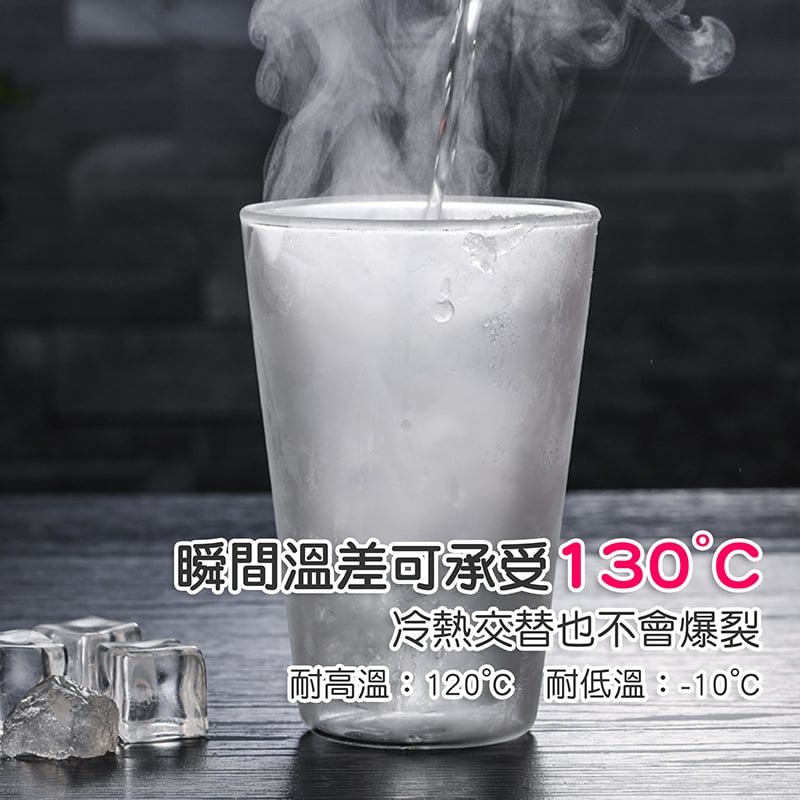 《耐熱雙層玻璃杯》380ml