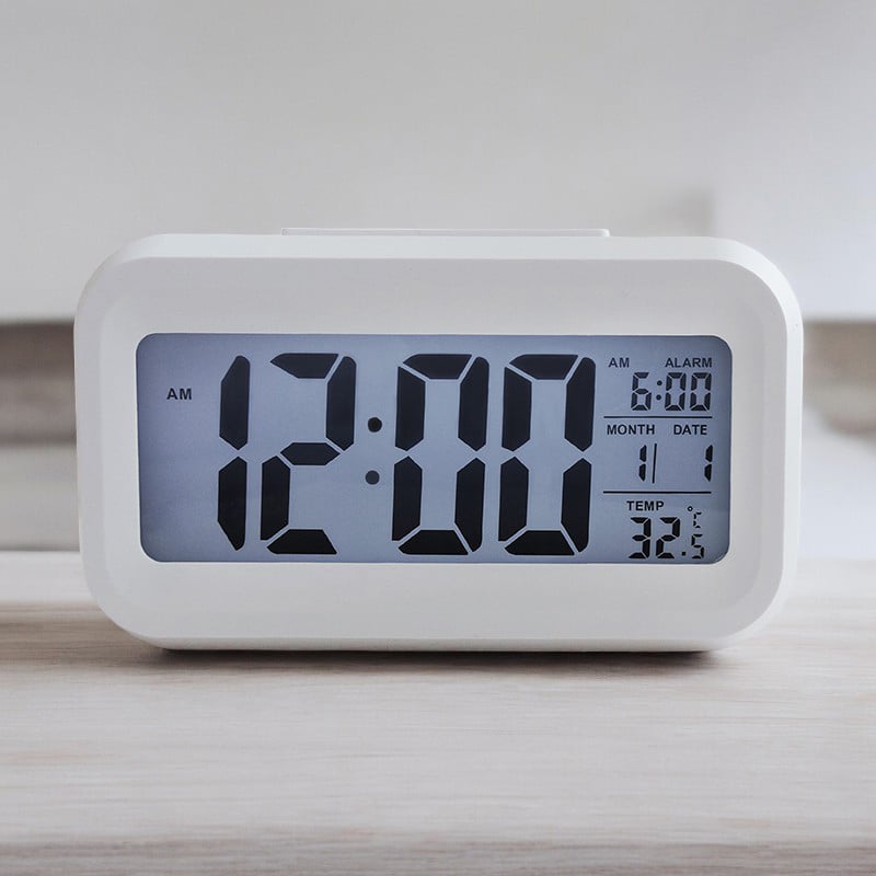 《日式簡約超大螢幕感應溫度電子鐘》