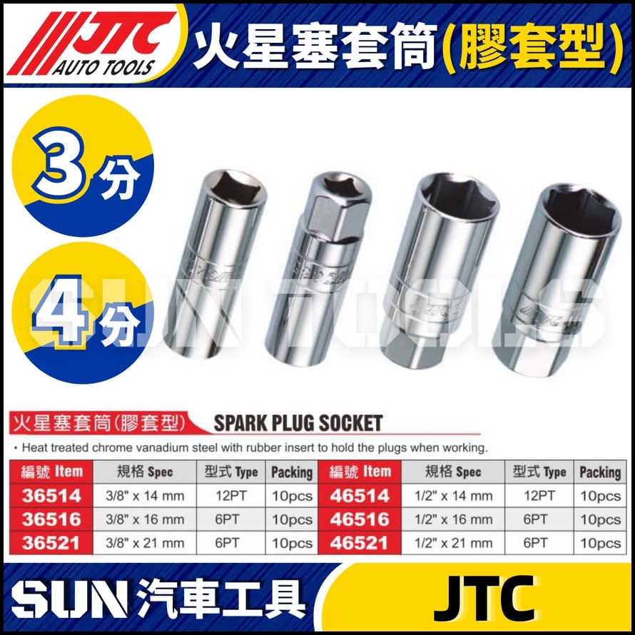 JTC-36514 36516 36521 46514 46516 46521 火星塞套筒 (膠套型)
