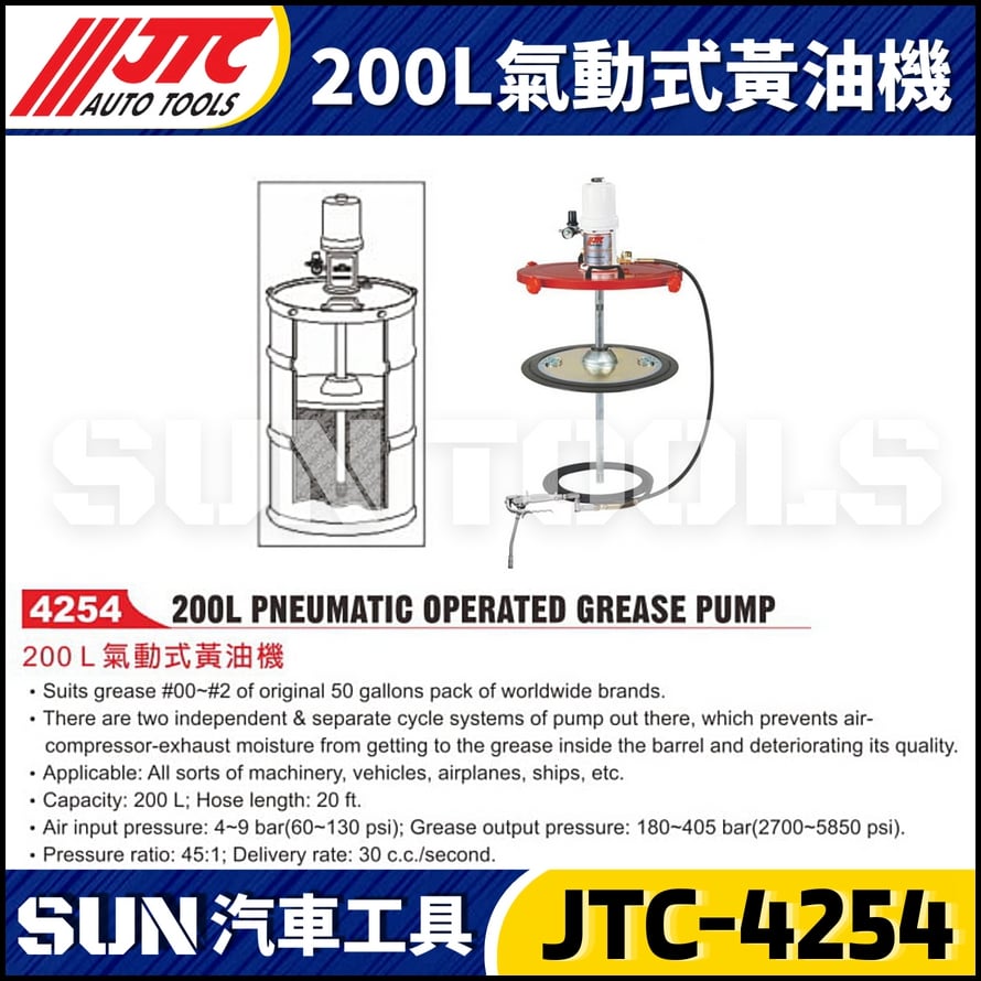 JTC-4254 200L氣動式黃油機