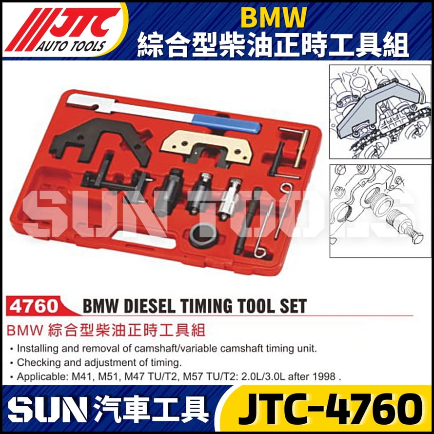 JTC-4760  BMW 綜合型柴油正時工具組