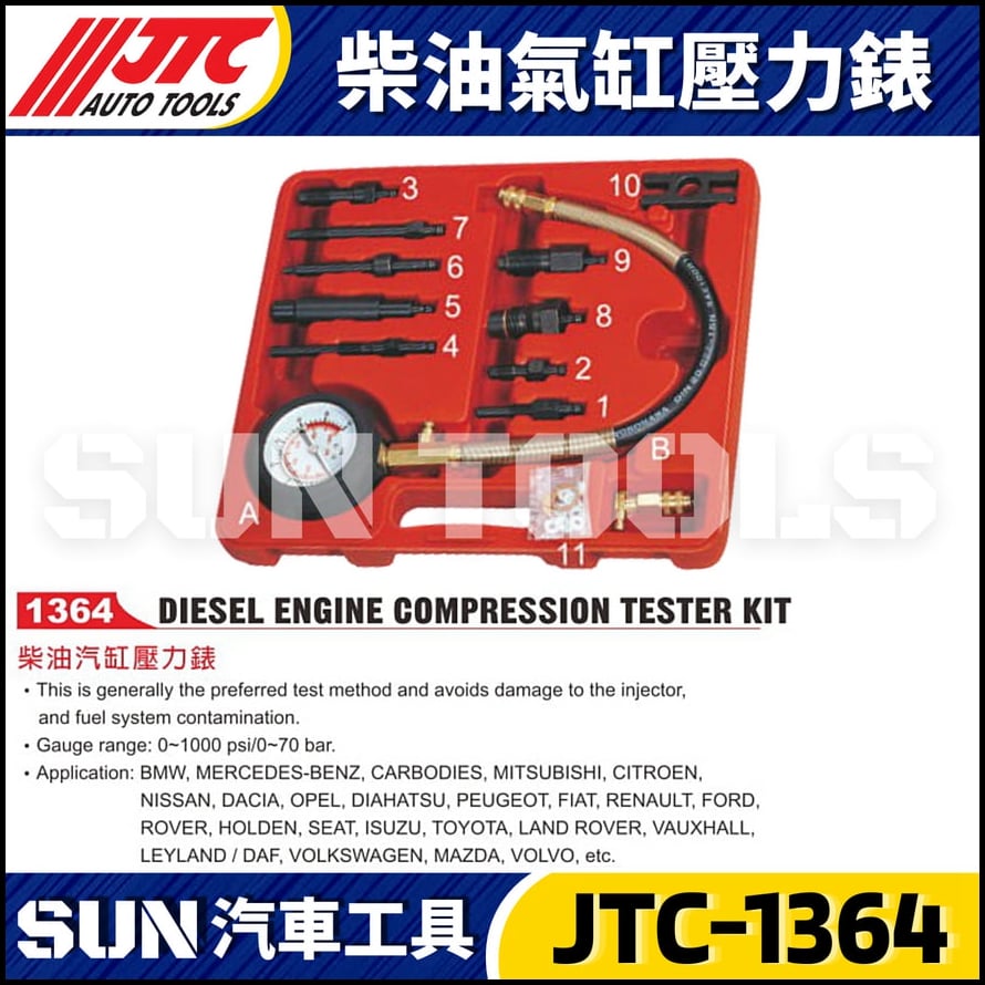 JTC-1364 柴油氣缸壓力錶