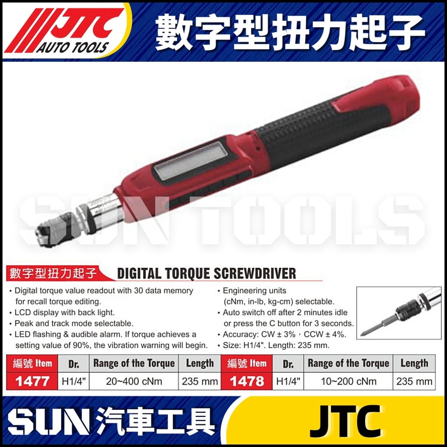JTC-1477 1478 數字型扭力起子