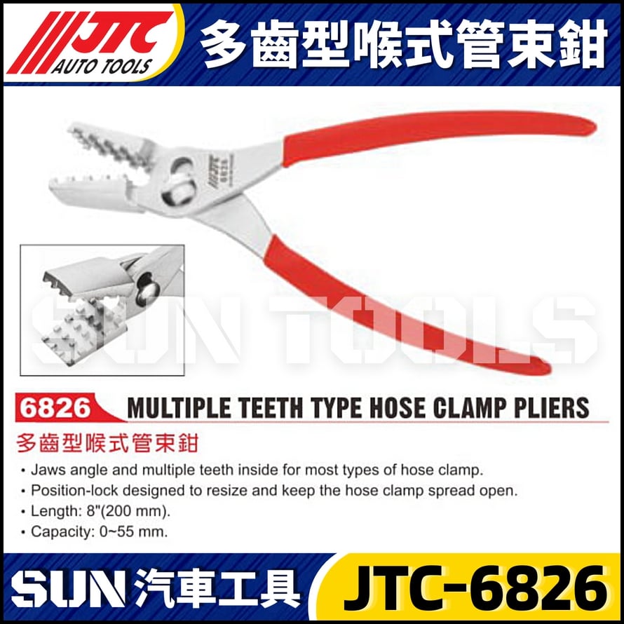 JTC-6826 多齒型喉式管束鉗