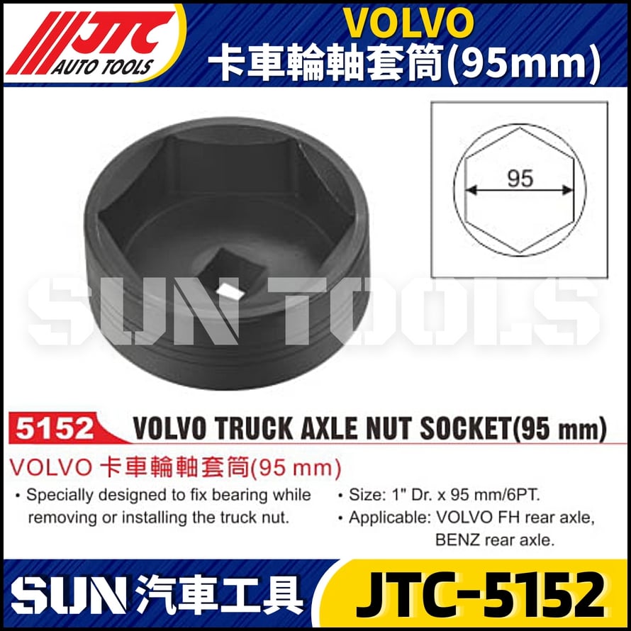 JTC-5152 VOLVO 卡車輪軸套筒(95mm)