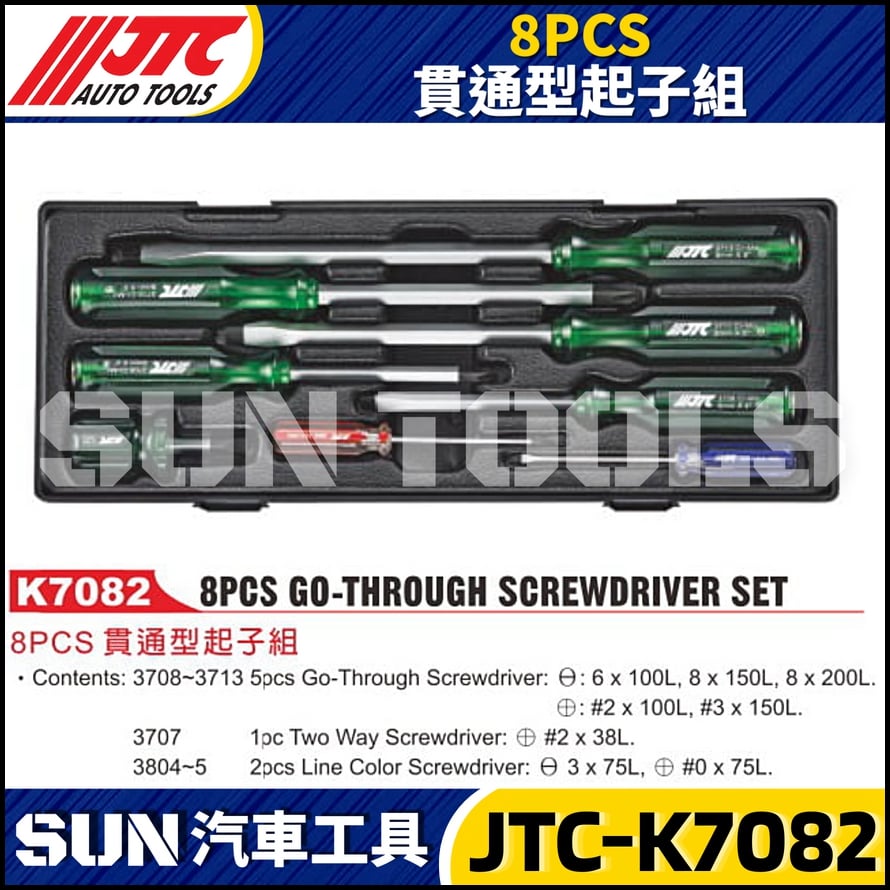 JTC-K7082 8PCS 貫通型起子組