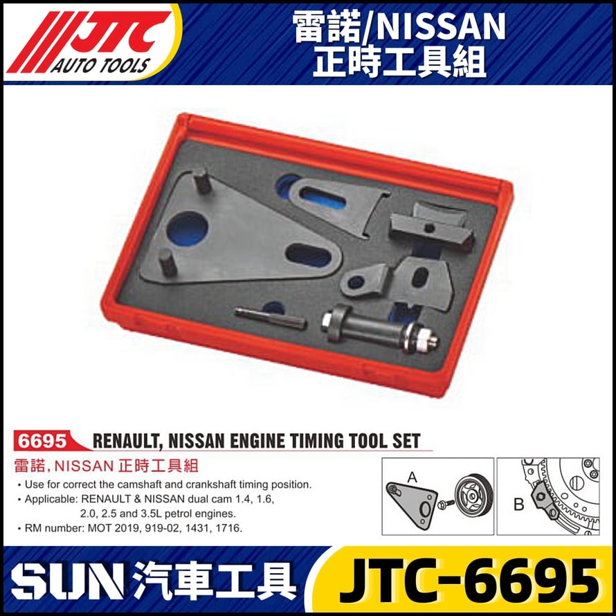 JTC-6695  雷諾 / NISSAN 正時工具組