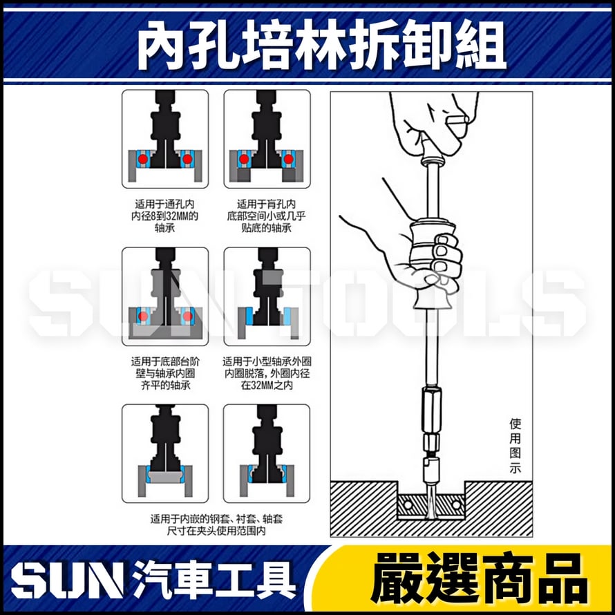 N 13件 內孔培林拆卸組