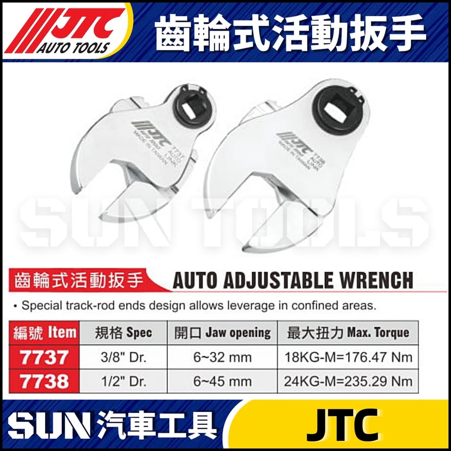 JTC-7737 7738 齒輪式活動扳手