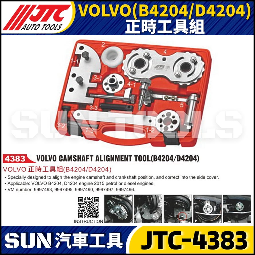JTC-4383 VOLVO 正時工具組 ( B4204 / D4204 )