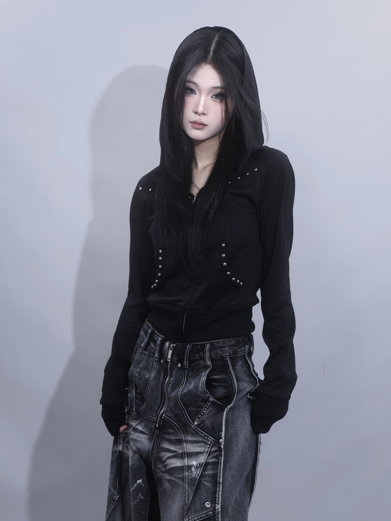 個性簡約铆釘短外套