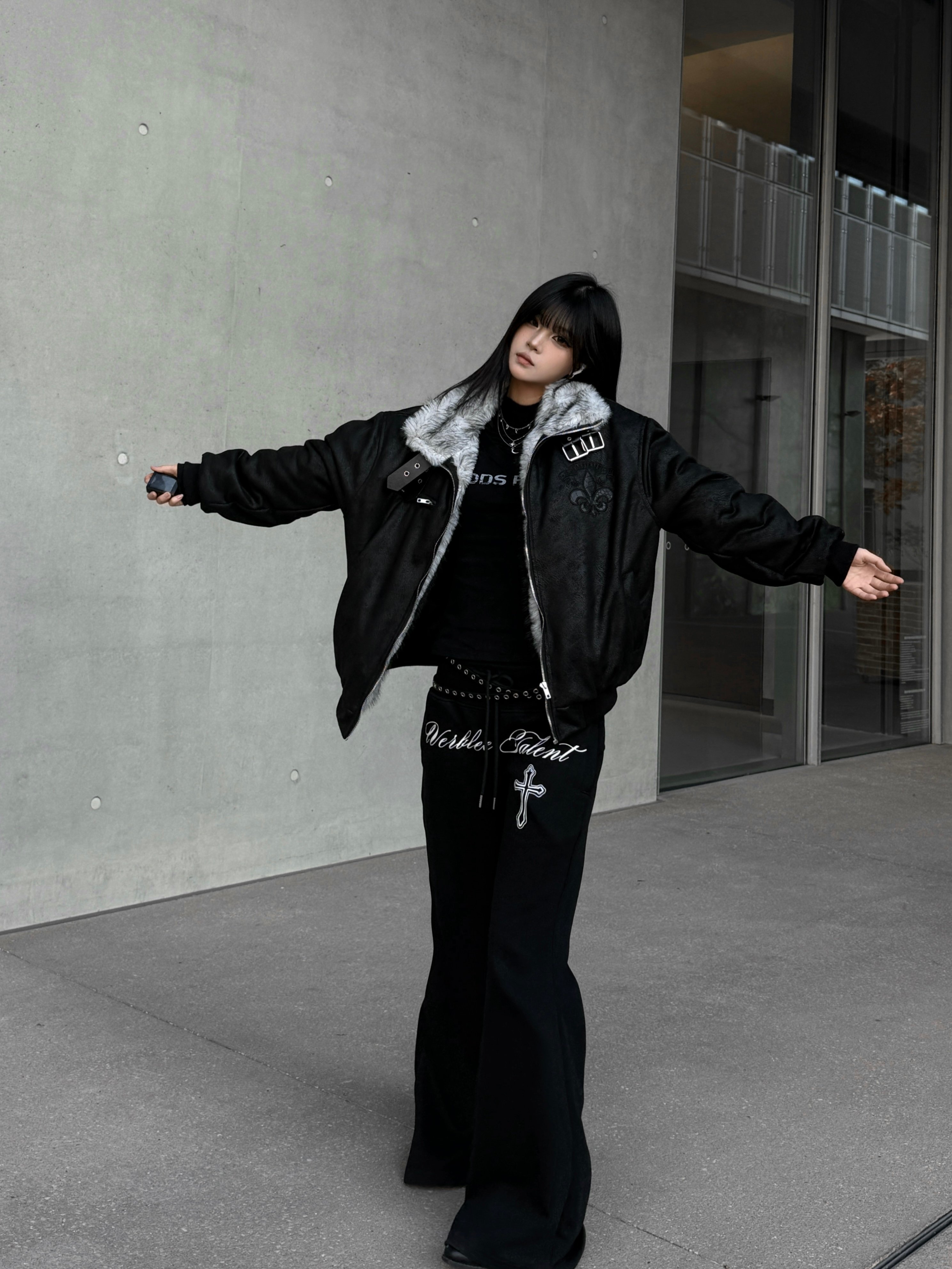 設計感復古重磅毛領外套