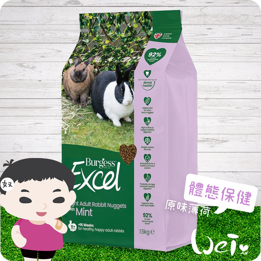 伯爵 Burgess Excel 成兔 體態保健(薄荷)
