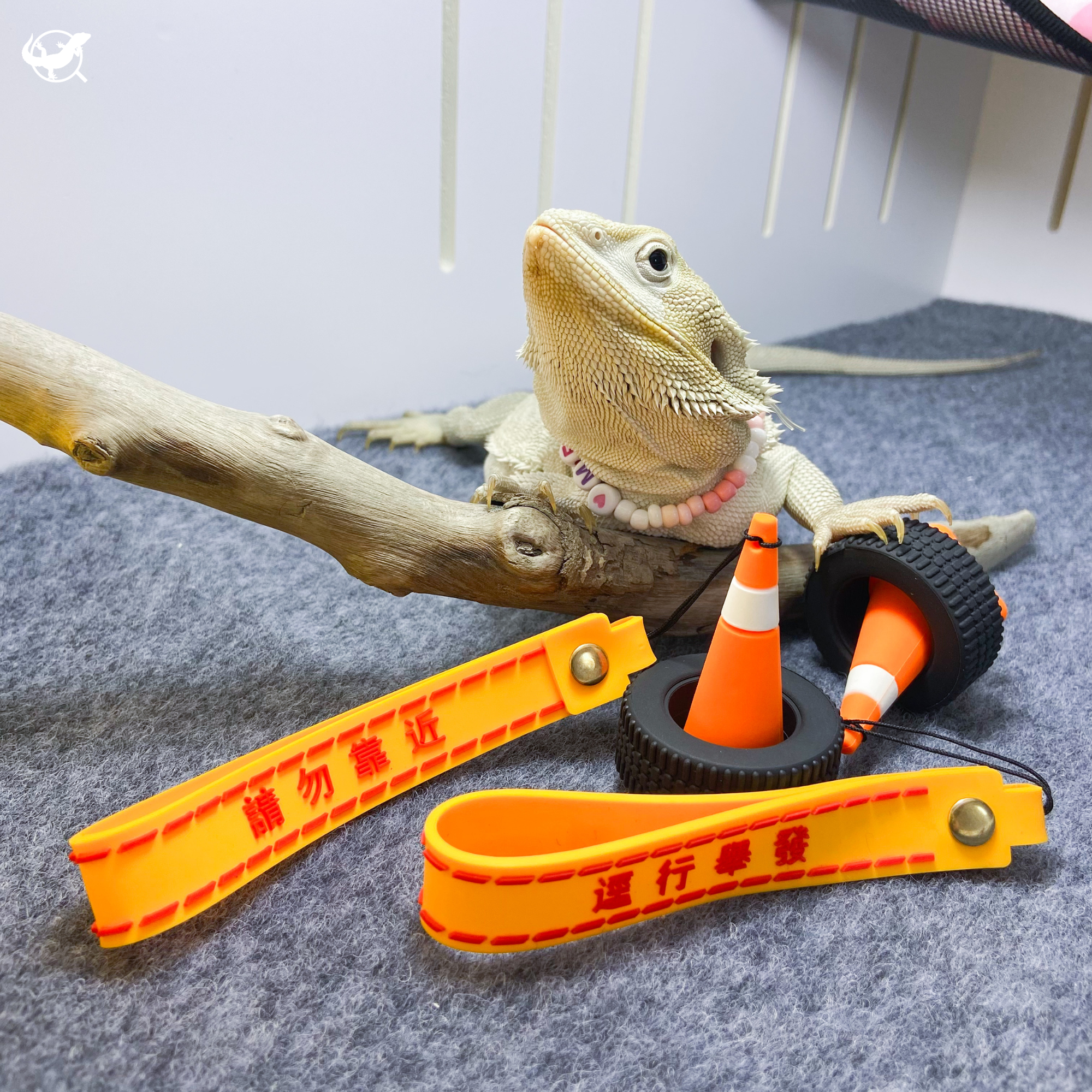 爬蟲三角錐安全警示擺設