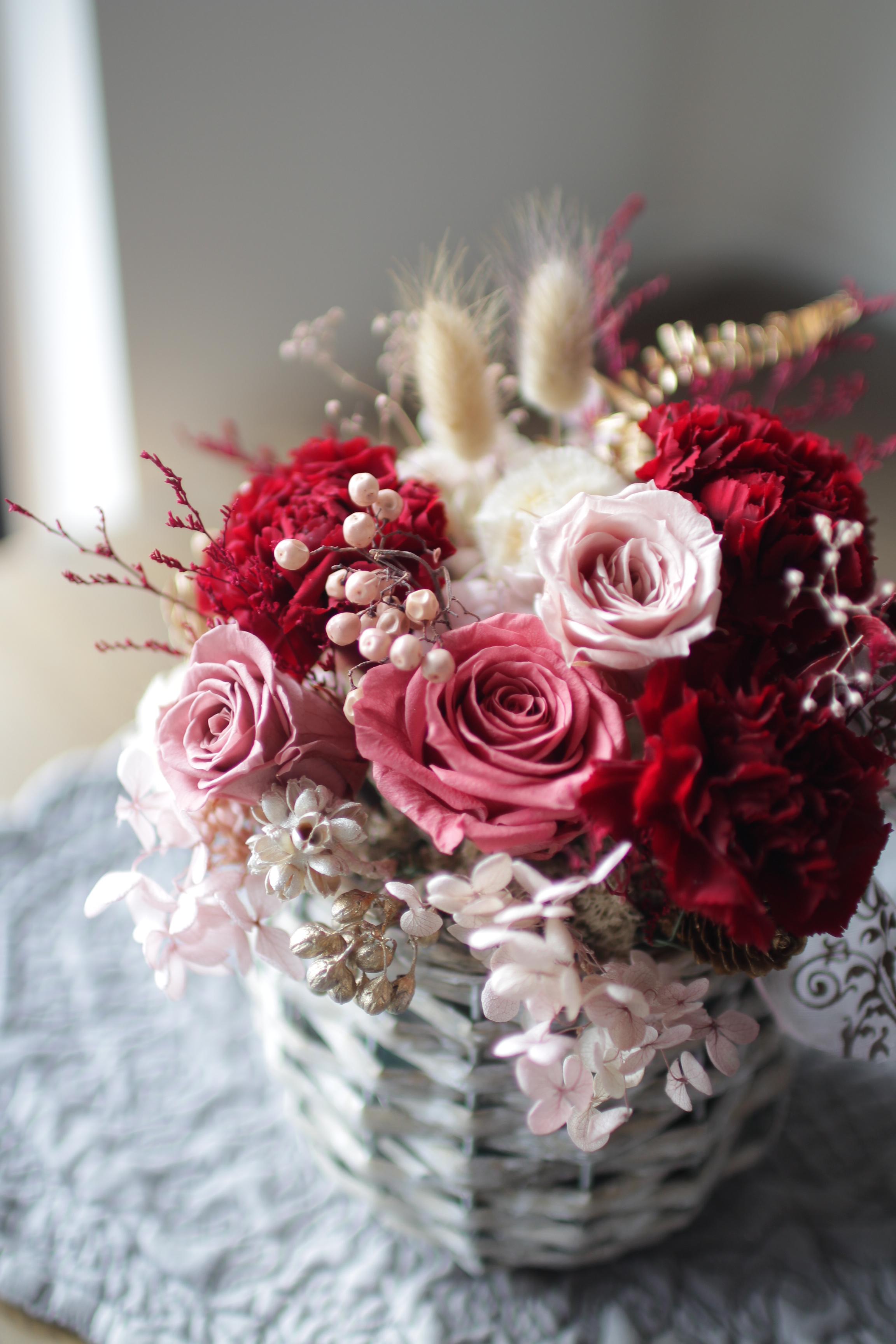 永生康乃馨大桌花 / 紅色系 NT2680