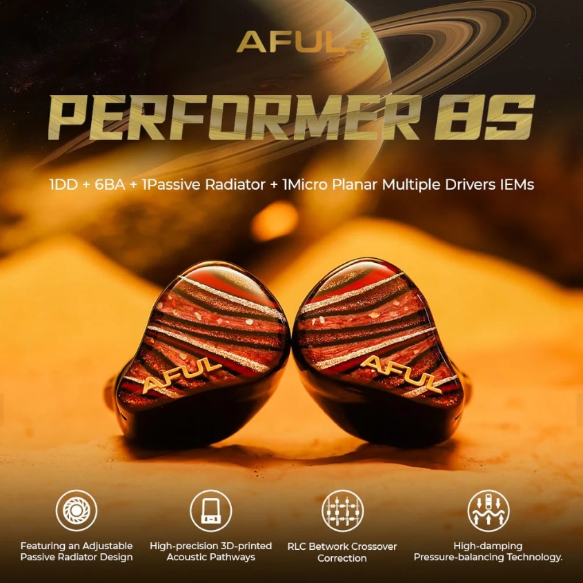 AFUL Performer 8s  突破性四混九單元 耳道式耳機 ESInators 微共振技術