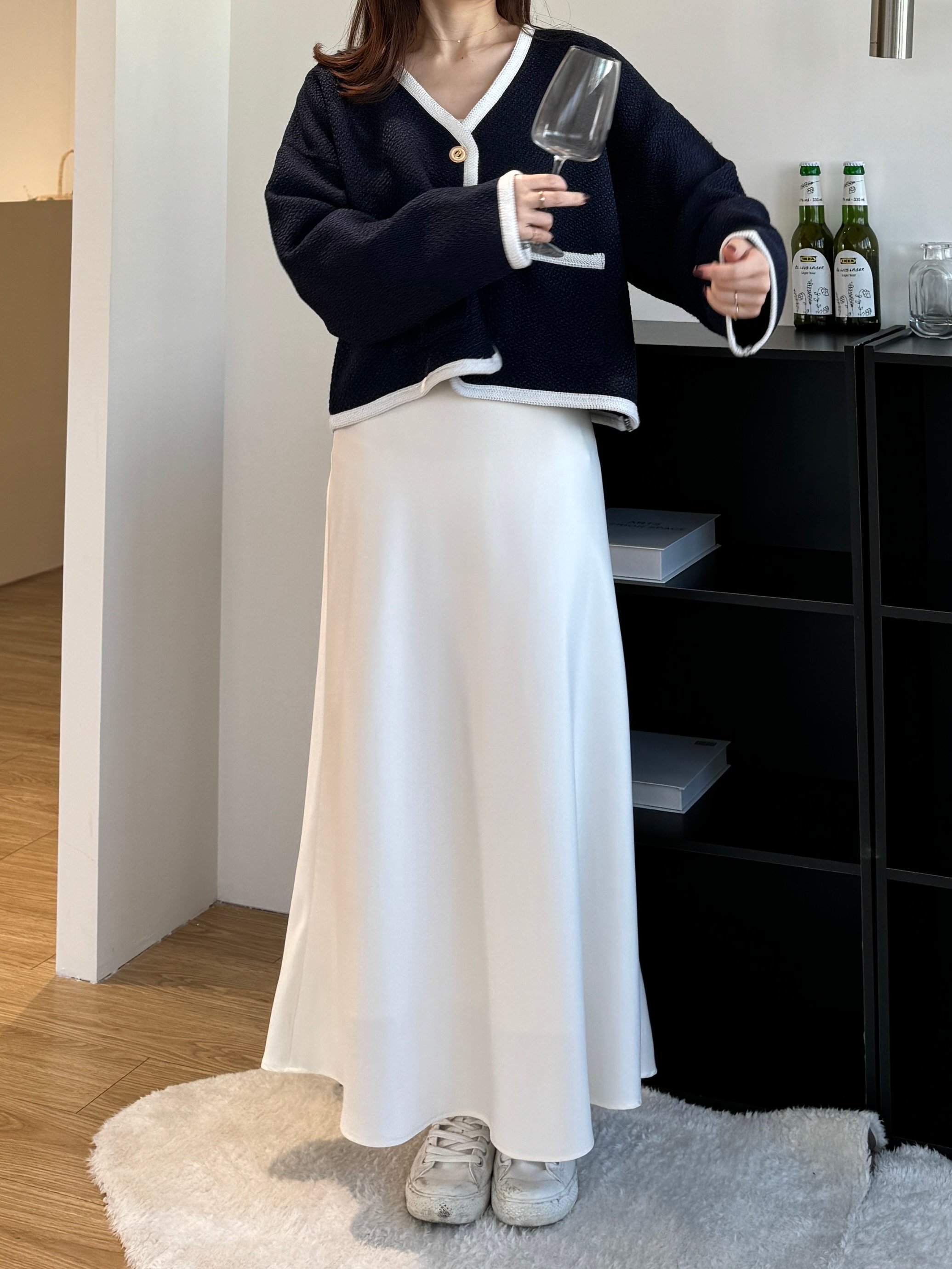 現貨 FF20 超美!!淡淡光澤長裙 SM