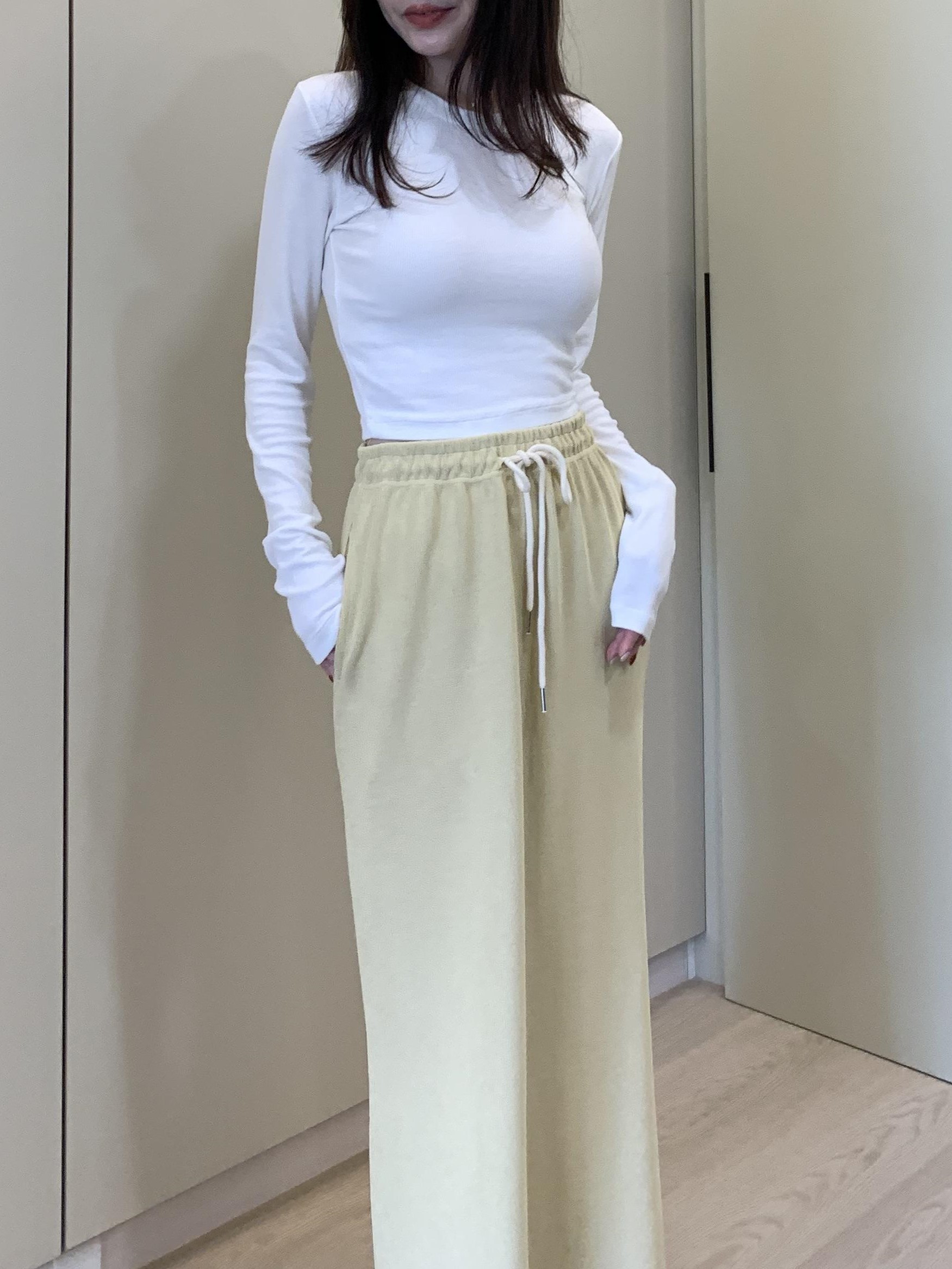 現貨 回歸) AB03 合身短版長袖上衣 4色