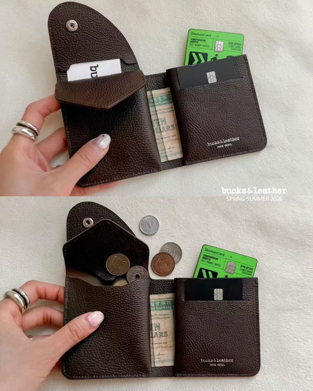 B56 Bucks&Leather 新式水洗牛皮皮夾