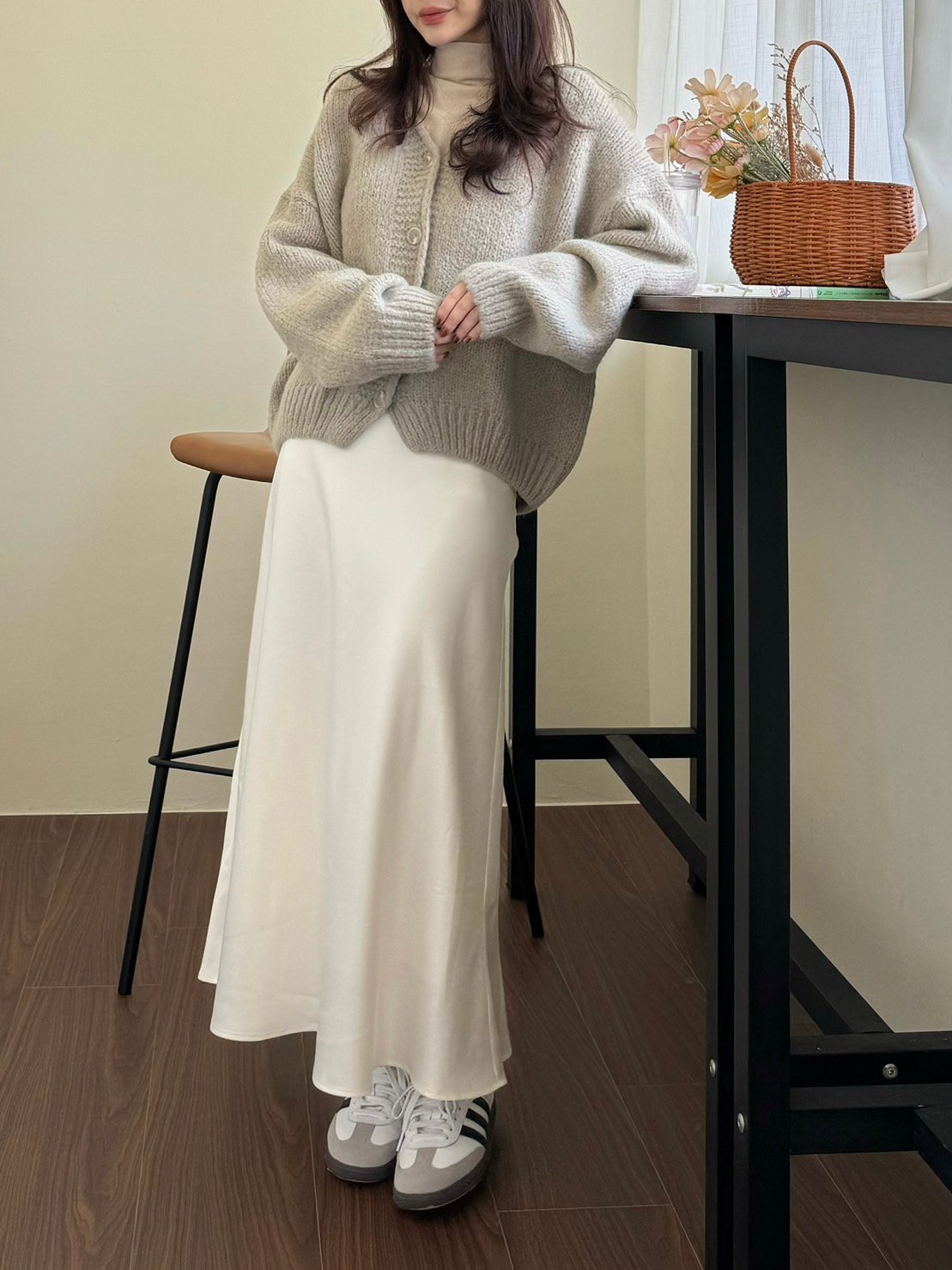 現貨 FF20 超美!!淡淡光澤長裙 SM