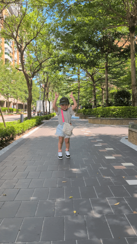 百搭條紋短T (松綠)