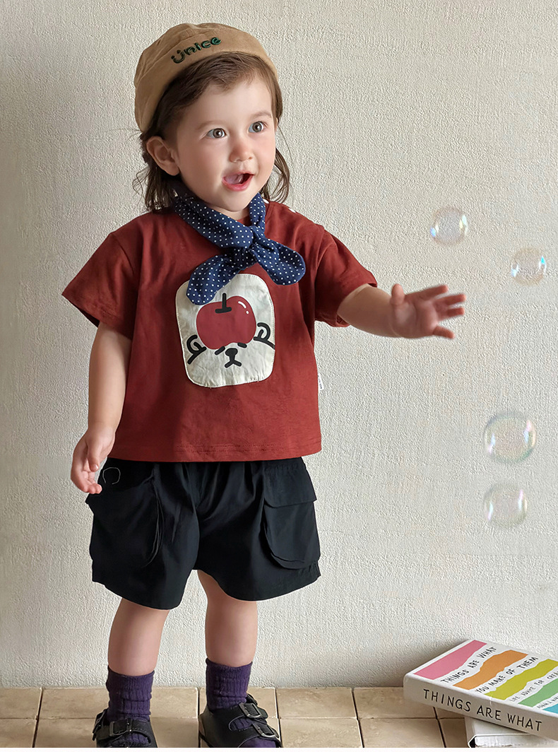 蘋果熊短T/工裝短褲