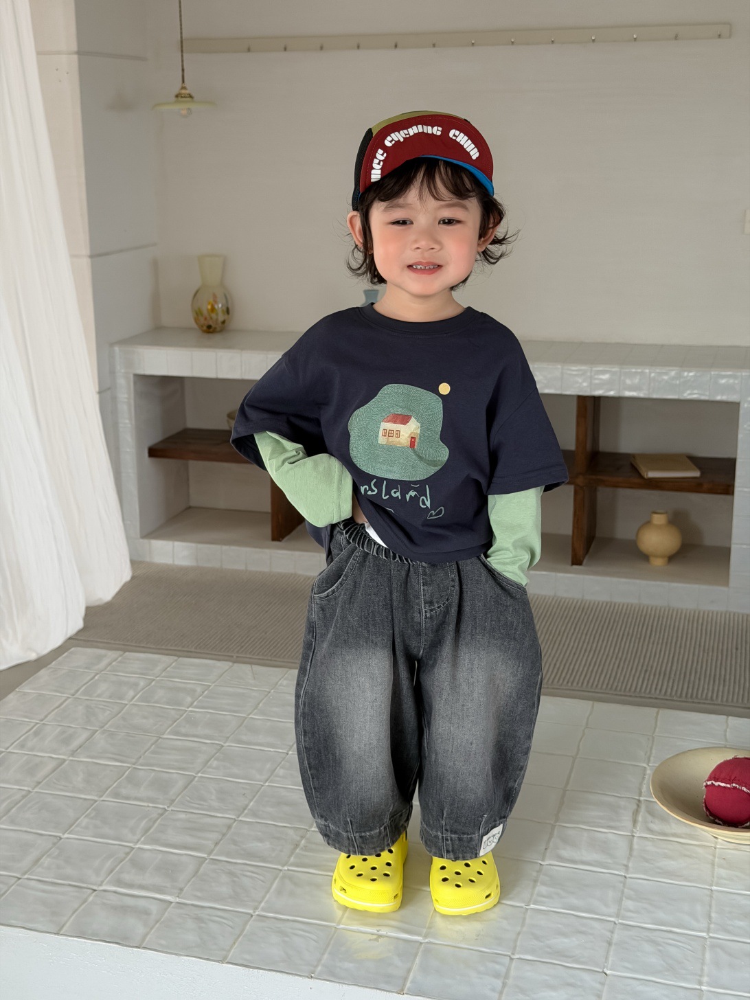 假兩件T恤/牛仔褲