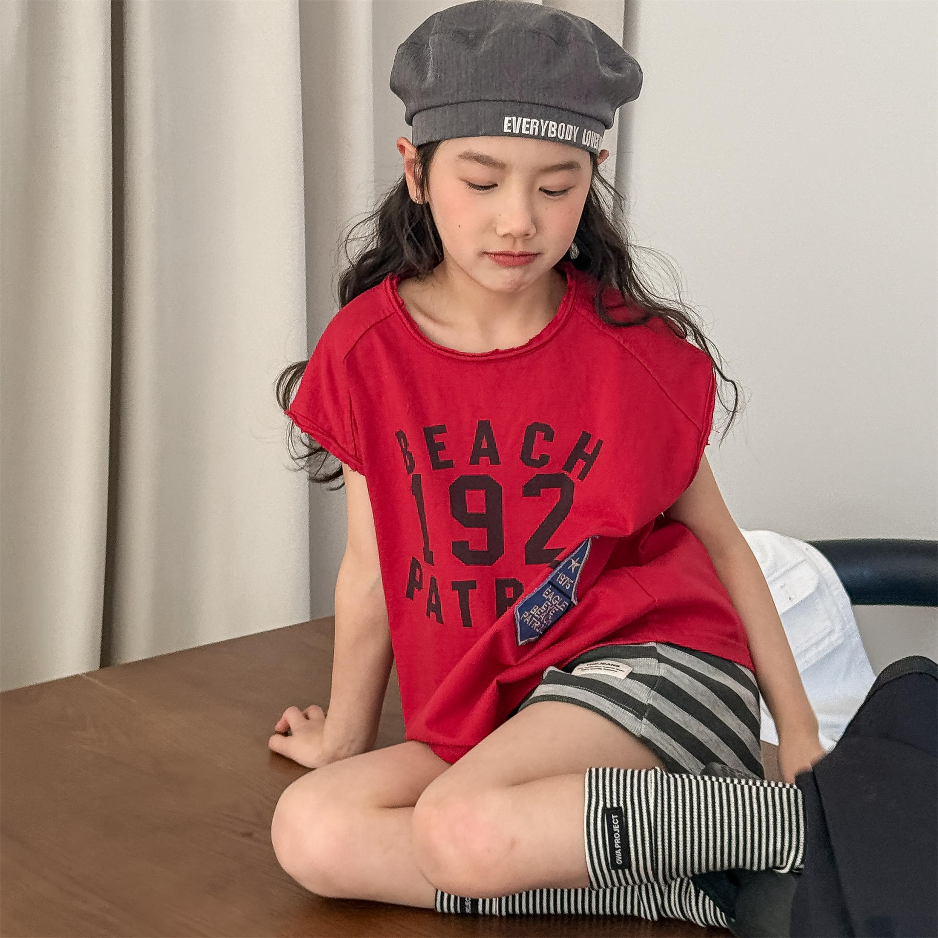 男女童192背心T恤(紅/藍) 男女童192背心T恤(紅/藍)