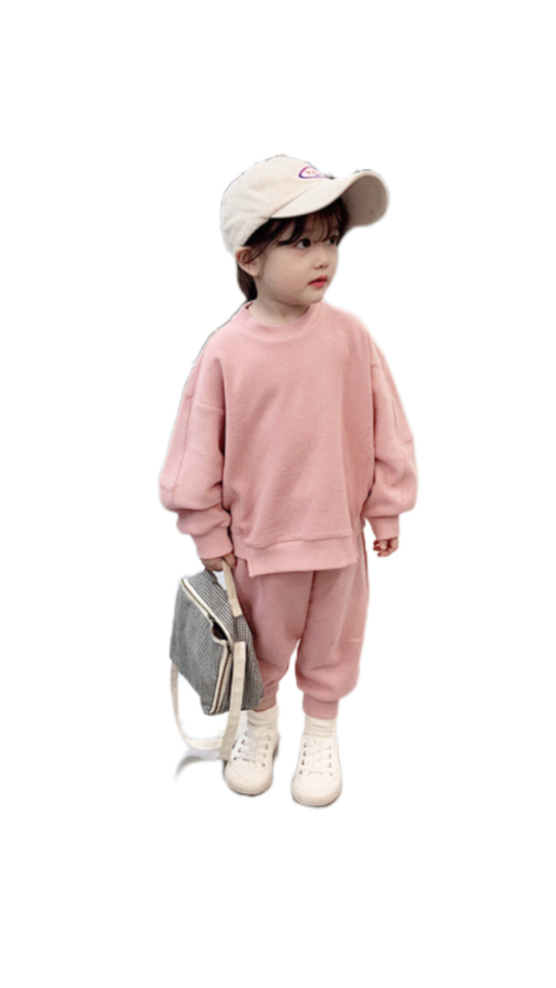 韓版男女童休閒套裝 (粉)