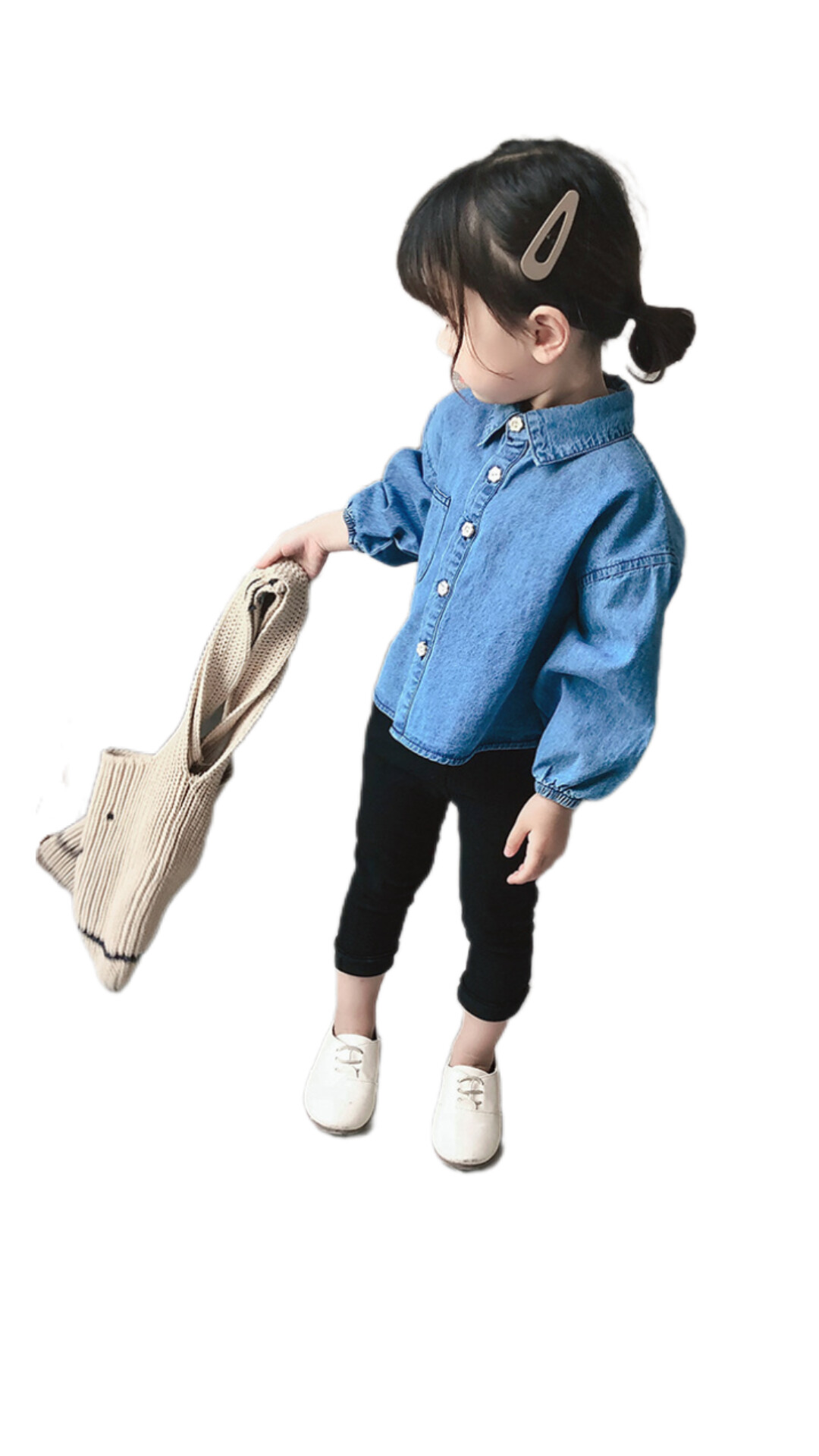 綁帶牛仔上衣/外套兩穿