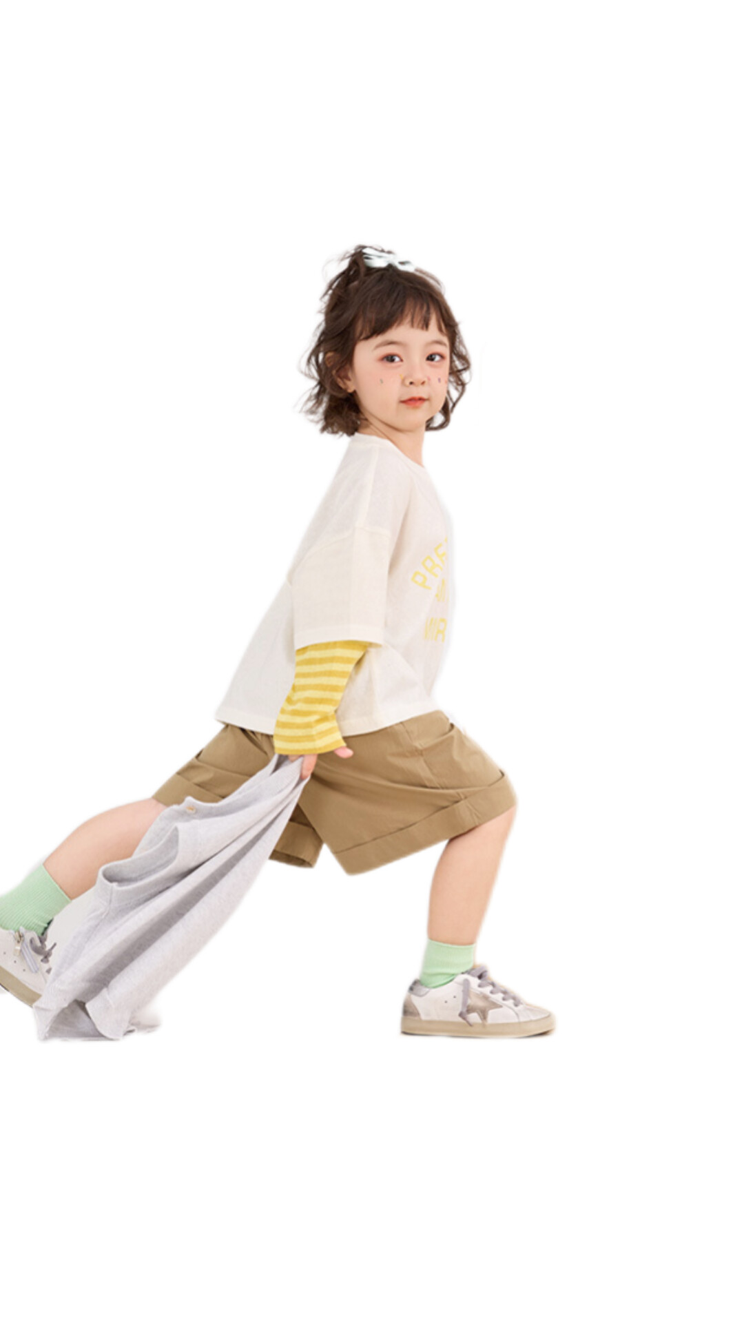 男女童假兩件長T