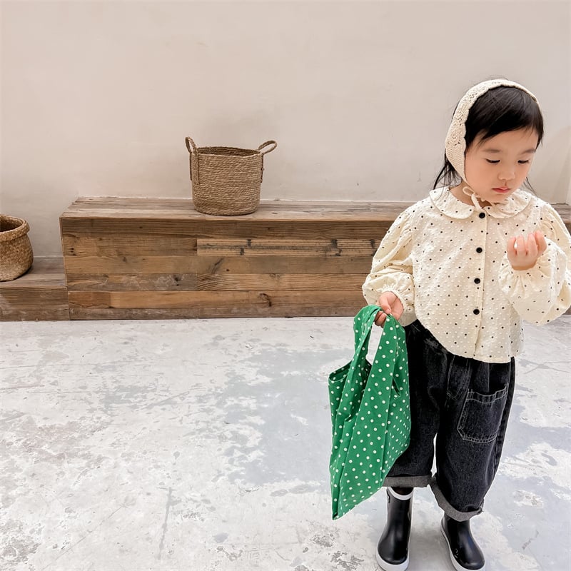 韓版男女童牛仔哈倫褲 (黑/藍)