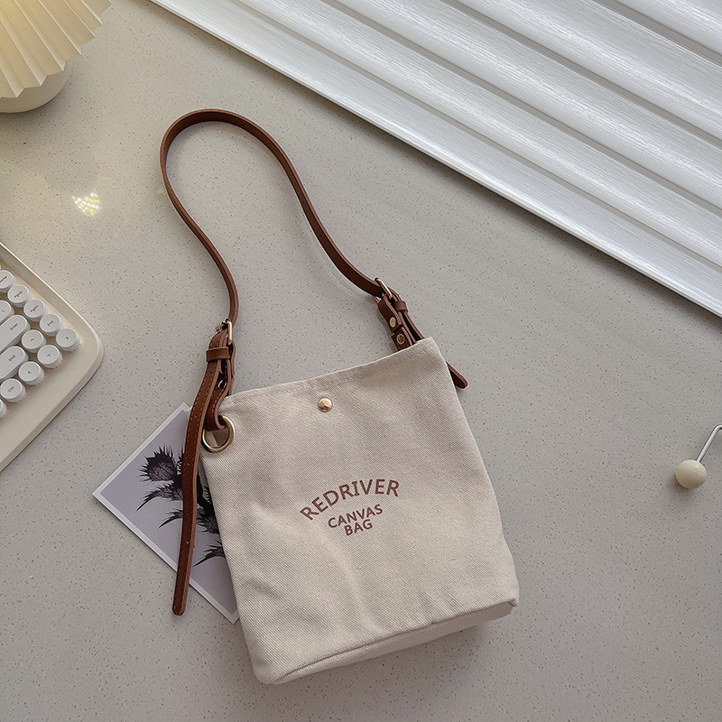 帆布單肩側揹兩用包 (兩色)