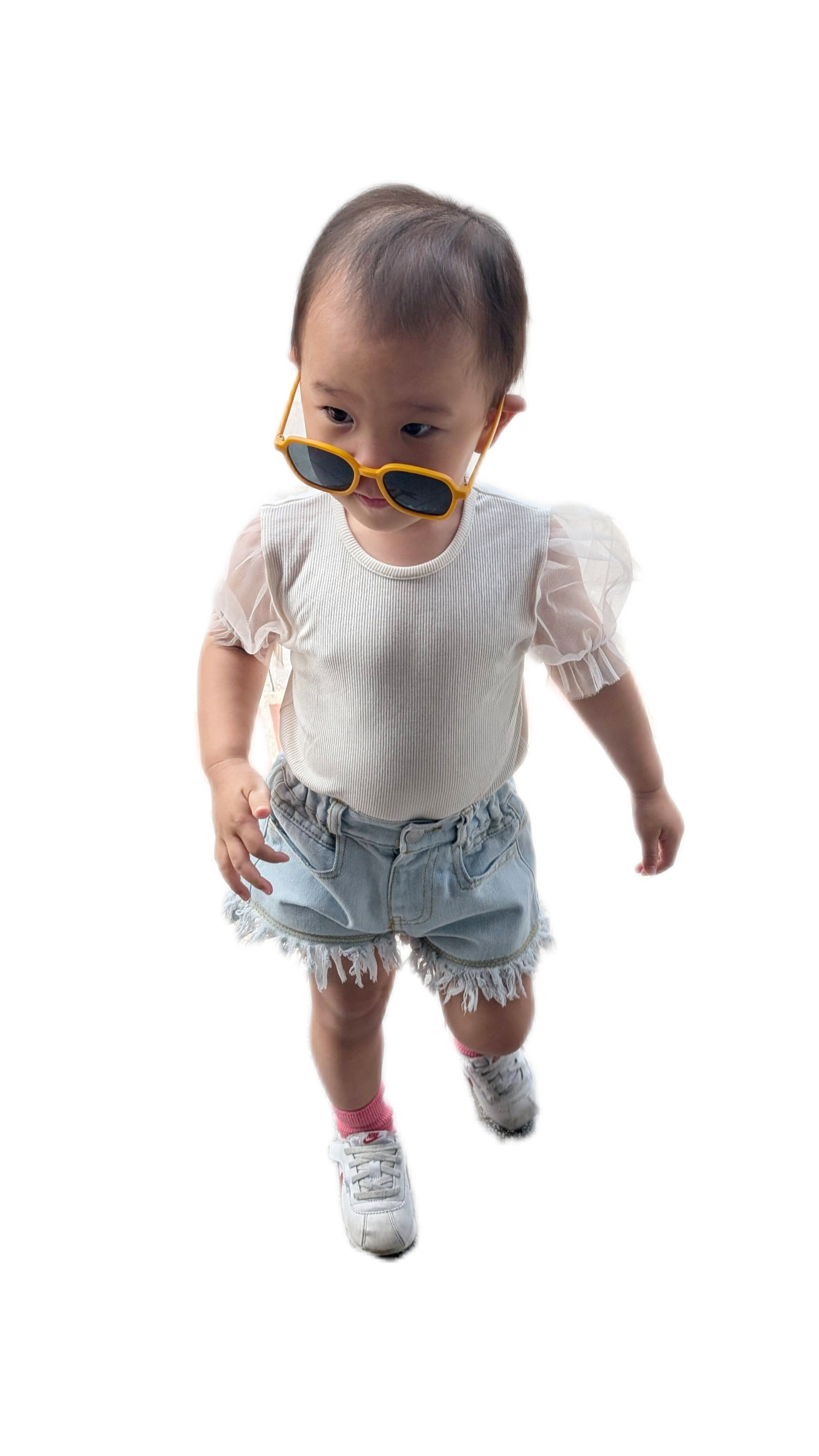 牛仔鬚鬚短褲(藍)