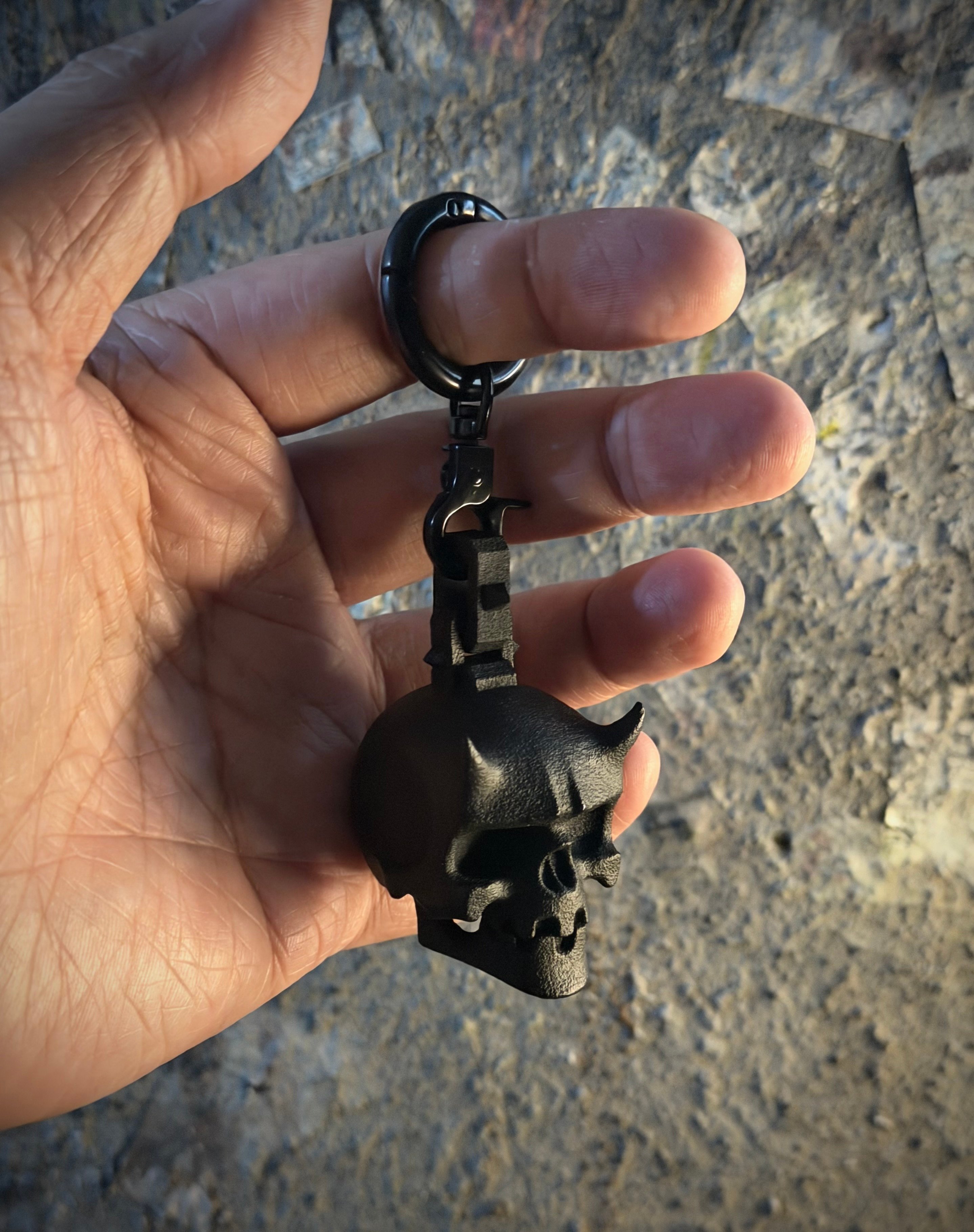 DevilSkull nylon keychain