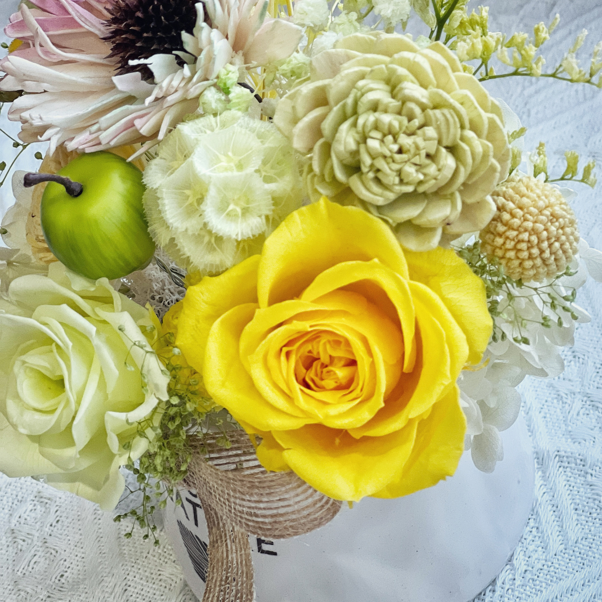 蘋安幸福永生玫瑰小盆花