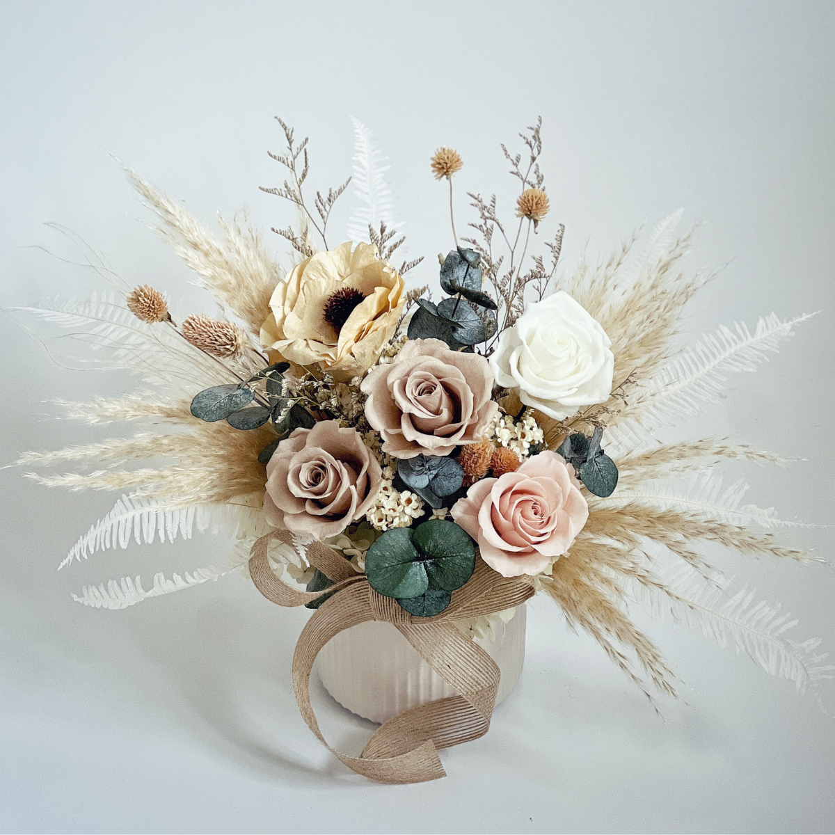 經典雋永永生玫瑰盆花(中型)