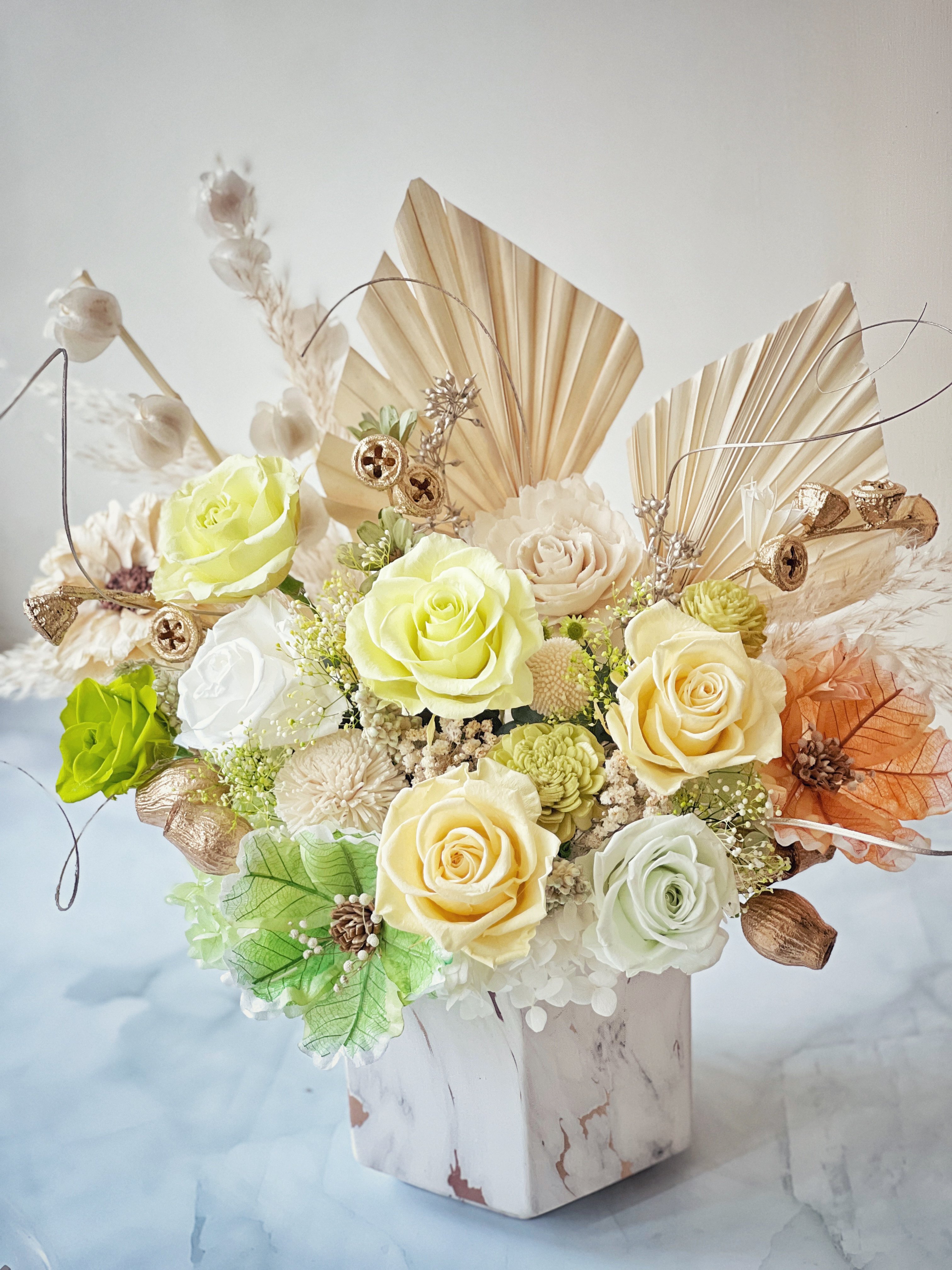 大吉大利永生玫瑰盆花