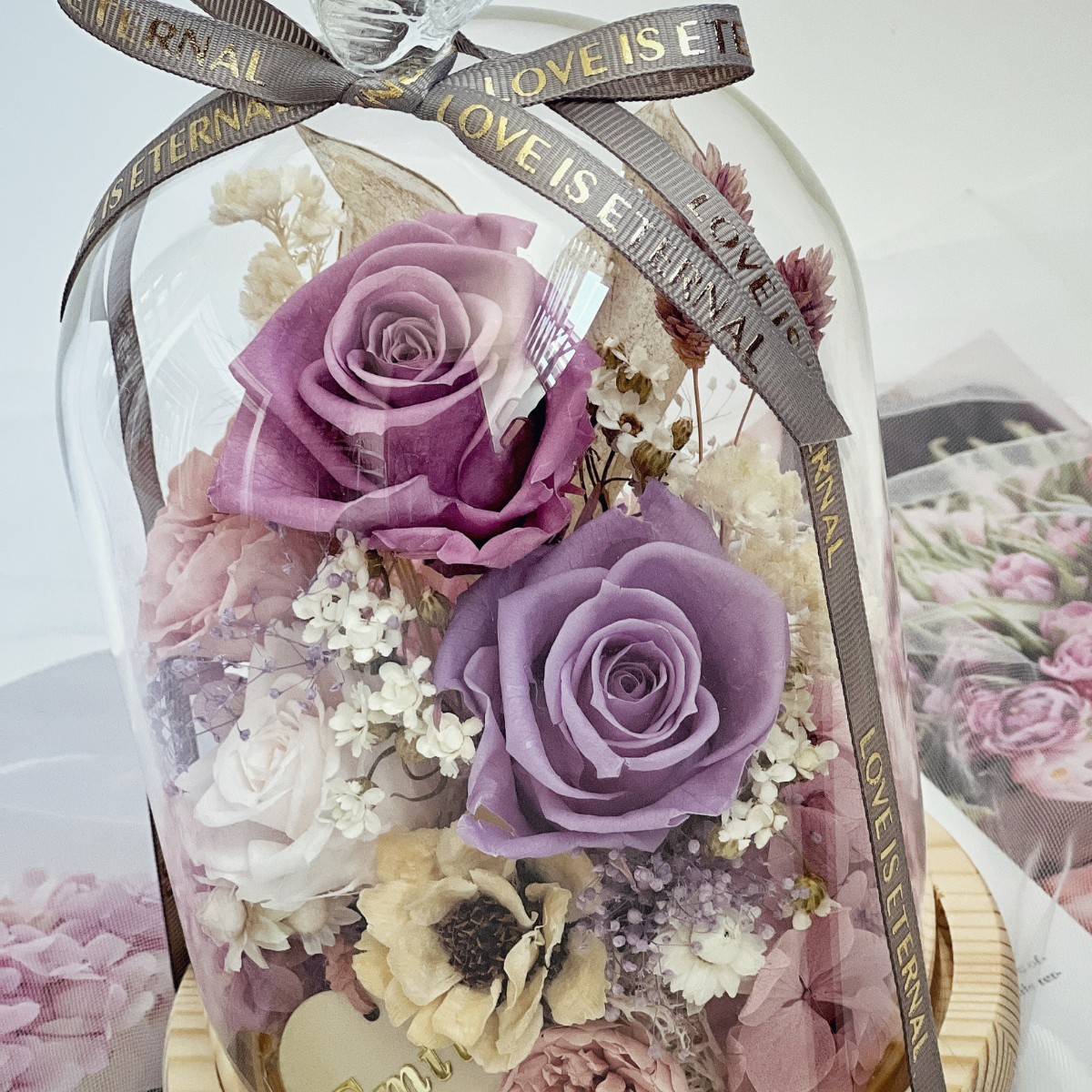 永生玫瑰玻璃盅