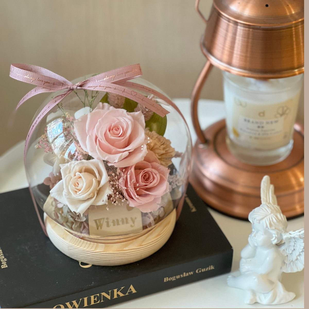 【一人開課】永生花LED燈玻璃球單品課