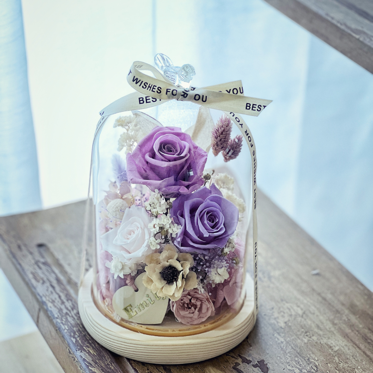 【兩人成團享優惠】永生花LED燈玻璃鐘單品課