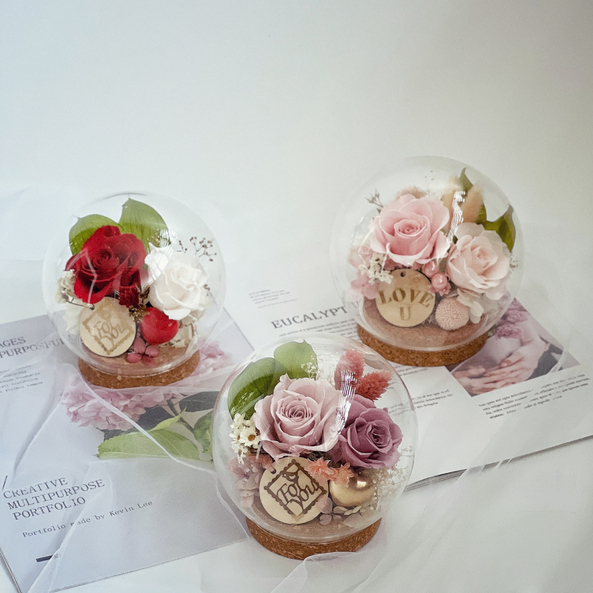 永生玫瑰玻璃球