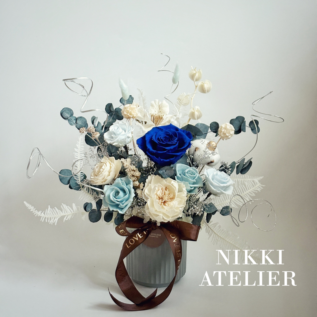 藍曜之境．永恆玫瑰祝賀盆花(中型）